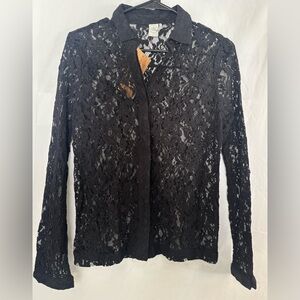 Paper Crane Black Lace Top
